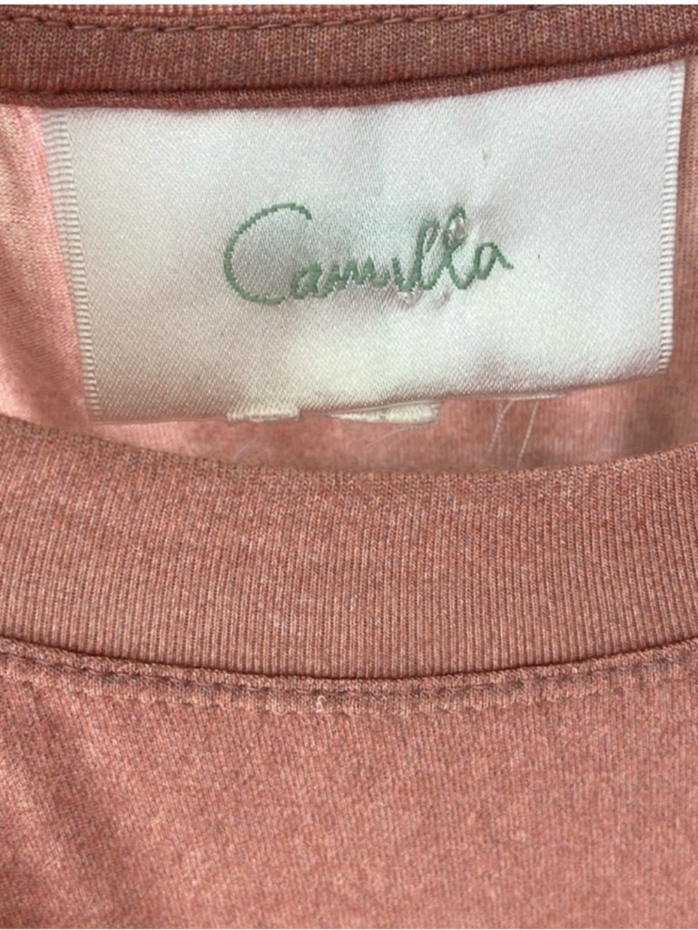 Camilla Rose Pink Short Sleeve Tee with Bejeweled Lion Motif top cotton - Picture 5 of 6